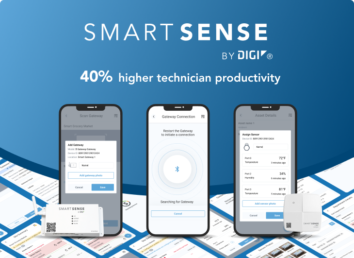 Success Case Card of SmartSense by Digi IoT Monitoring Mobile App