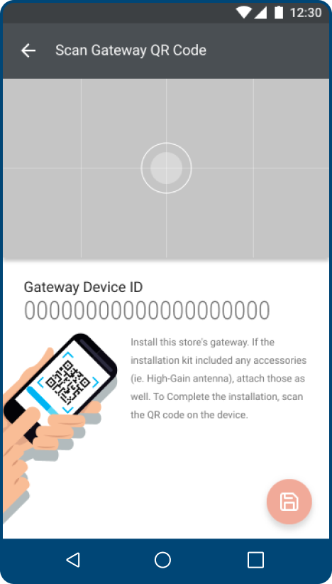 Gateway Device Mobile Screen of the IoT Device Management Software
