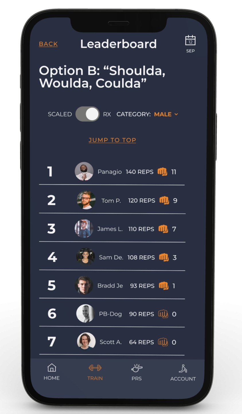 Health Fitness App Development Leaderboard Screen